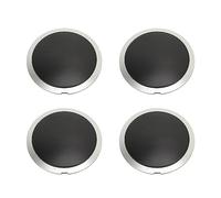 HUSHUI 4 Pezzi Coprimozzo Centrale Coprimozzo Ad Alta Durezza per 500 2007-2019, Materiale ABS con Finiture Cromate, Set di Ricambio per un Aspetto Migliorato (Lettera bianca del cerchio bianco)
