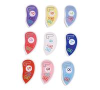HUSHUI 9pcs Club Cover per Copriferi del Club Set Colorato Ricami in Pelle per Velluto Corto Club Cover di Protezione da Ferro