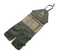 HUSHUI A Grembiule da Giardinaggio, Grembiule Lunghe Regolabili in Stoffa Oxford 600d con 6 Tasche, per il Lavoro per la Cura del Prato da Giardinaggio (Verde con tasche kaki)