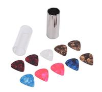 HUSHUI Accessori per Chitarra in Acciaio Inossidabile di Vetro Set 10 Scelte, Vetro Borosilicato Senza Cuciture, Sustain Eccezionale e Tono Luminoso per la Messa a Punto dei Bassi di