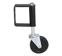 HUSHUI Accessorio per Ruota per Porta Resistente a Molla con Rotelle per Cancello per Casa e Fabbrica, Altezza Regolabile, Acciaio 100 Mm, Ammortizzante, 1 Pezzo