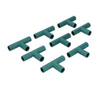 HUSHUI Adattatore a T per Giunto a Paletto Durevole per Piante da 8 Pezzi con Connettore a Forma di T per Strutture di Supporto da Giardino da 16 Mm