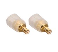 HUSHUI Adattatore A2DC a 2 Pin da 0,78 Mm Maschio a Femmina per Auricolari Technica, Design Compatto e Leggero, Materiale ABS Premium, Confezione da 2 (Trasparente)