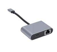 HUSHUI Adattatore Ethernet da Tipo C a RJ45 Ad Alta velocità da 2,5 Gbps con Ricarica PD per Laptop Lega di Alluminio 1 unità
