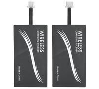 HUSHUI Adattatore per Caricabatterie Wireless Universale di Tipo C Ricevitore di Ricarica Autoadesivo da 2 Pezzi per Telefoni Cellulari Leggero e Facile da Trasportare
