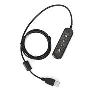 HUSHUI Adattatore per Cavo QD con Spina USB H901 Adattatore per Cuffie per Call Center con Volume Regolabile e Durevole per Auricolare da 3,5 Mm Femmina a USB Maschio (#4)