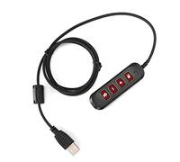 HUSHUI Adattatore per Cavo QD con Spina USB H901 Adattatore per Cuffie per Call Center con Volume Regolabile e Durevole per Auricolare da 3,5 Mm Femmina a USB Maschio (#2)
