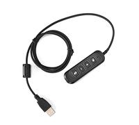 HUSHUI Adattatore per Cavo QD con Spina USB H901 Adattatore per Cuffie per Call Center con Volume Regolabile e Durevole per Auricolare da 3,5 Mm Femmina a USB Maschio (#3)