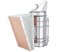 HUSHUI Affumicatore per Api in Acciaio Inossidabile con Protezione Scudo Termico per Strumento Sicuro per L'apicoltura e L'apicoltura Nella Progettazione Manuale