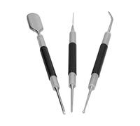 HUSHUI Ago per caffè Latte in Acciaio Inossidabile, Set di 3 Penne per Latte Art con Cucchiaio, Spatola, Gancio per Pomello a Punta, per la Decorazione del caffè Barista Domestico