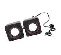 HUSHUI Altoparlante USB Mini Cube, Design Stereo Carino e Compatto, Musicale Cablato per Desktop e Laptop, Dimensioni Leggere e Portatili (Binaurale)