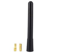 HUSHUI Antenna Corta Nera Tozza per Radio AM FM per Camion Auto, Facile da Installare, Realizzata in Alluminio, Adatta Alla Maggior Parte delle Auto, Viti da 5 Mm e 6 Mm Incluse, Adatta per la Maggior