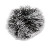 HUSHUI Antivento per Microfono Lavalier, Manicotto in Pelliccia Artificiale per Microfono da Bavero da 1 Cm, con Design Attivo per Uso Interno Ed Esterno (Bianco)