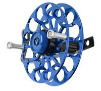 HUSHUI Attrezzo da Pesca Wind Fire Wheel Mulinello da Spinning Portatile Interamente in Metallo per Uomini da Pesca All'aperto Diametro 3,9 Pollici Durevole (Blu)
