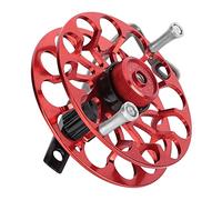 HUSHUI Attrezzo da Pesca Wind Fire Wheel Mulinello da Spinning Portatile Interamente in Metallo per Uomini da Pesca All'aperto Diametro 3,9 Pollici Durevole (Rossa)