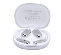 HUSHUI Auricolari per Traduzione Linguistica AI con Touch Screen, Traduttore Multilingue per Viaggi e Affari, Design a Orecchio Aperto, 2 unità (Argento)