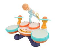 HUSHUI Baby Drum Kit, Toddlers Music Drum con Luce, 4 Tamburi, Strumento Musicale per la Prima Educazione per Il Gioco e L'educazione Precoce
