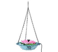 HUSHUI BACCHIO BIRCA Sospeso con Fontana Solare, a Energia Solare per Uccelli dei colibrì, con 3 Catene Sospese e Ventose in Gomma, per il Patio Sul Cortile da Giardino