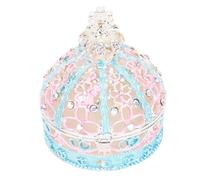 HUSHUI Banca della Scatola Vintage Smaltata Decorativa Gioielli in Lega di Zinco per Collane Braccialette (Sky Sky Blue)