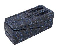HUSHUI Barella per Polpacci con Zeppa Tozza Regolabile 3 Pezzi per un Efficace Allungamento delle Gambe Nella Palestra di Casa e Ufficio, Materiale EPP, Dimensioni 12,2 Pollici (Nero Blu)