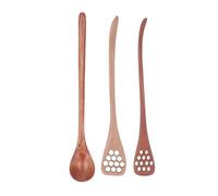 HUSHUI Bastoncini per in Legno da 3 Pezzi con Manico Lungo, Comodi e Resistenti per Immergere lo Sciroppo di e Altro Ancora