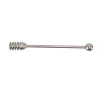 HUSHUI Bastoncino per Design Scanalato in Acciaio Inossidabile Facile da Pulire Agitatore per per Pancake e Bevande 15,5 Cm 1 unità