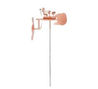 HUSHUI Batterista Fatto a Mano Windmil un Unico Estetico Industriale Vintage Spinner di in Metallo per Decorazioni da Giardino da Giardino da Giardino da Giardino (Oro rosa)