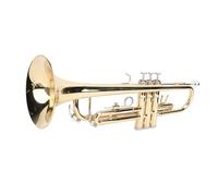 HUSHUI BB Brass Cornet, Golden Key Cornet Musical Strument con Custodia in Tela Resistente Agli Urti, per gli Studenti Principianti