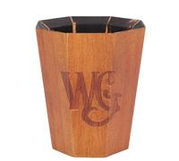 HUSHUI Bicchiere da Whisky Unico Realizzato a Mano con Strato Interno Carbonizzato per Bar di Casa o Come Regalo, Realizzato in Legno della Gomma, 1 Pezzo (#2)
