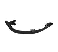 HUSHUI Boccaglio per Immersione Easy Breath, Boccaglio Asciutto e Bagnato a Doppia Funzione con Parte Superiore Completamente Asciutta e Valvola a Trascinante la Lingua, per Apnea (Nera)