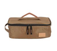 HUSHUI Borsa da Viaggio Isolata per Pentole da Campeggio per Barbecue, Picnic, Stoccaggio Organizzato 12,2x5,1x4,7 Pollici Tessuto a Quadri 210D (Cachi)