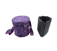 HUSHUI Borsa per Campanelli Musicali Dal Design Ispessito con Doppia Cerniera per un Facile Trasporto e Protezione con 2 Tasche Esterne per Musicisti (8 pollici mimetico viola)