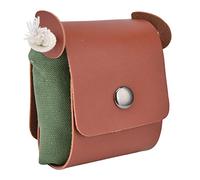 HUSHUI Borsa per la Raccolta della Frutta, Materiale in Tela Piegata Salva Spazio Borsa per Il Foraggiamento Appesa in Vita con Pelle PU, per la Raccolta di Fiori Funghi Mele e (PU Verde Militare)