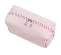 HUSHUI Borsa per Trucchi Portatile Custodia per Cosmetici Compatta e Organizzata per Viaggi D'affari da Donna - Nylon 18x8x14,5 Cm (Rosa)
