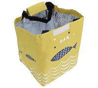 HUSHUI Borsa Termica per il Pranzo Borsa Portatile Alla Moda per Picnic e Campeggio in Tessuto Oxford 101 G 19,5x17x23,5 Cm (Giallo)
