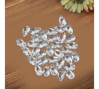 HUSHUI Bottoni Decorativi a Goccia con Perline di, 200 Pezzi, per Artigianato, Gioielli di Moda e Accessori - 7x12 Mm AB Colorato (Bianca)