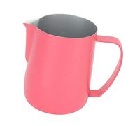 HUSHUI Brocca per Schiuma di Latte da 600 Ml in Acciaio Inossidabile per L'arte del caffè e il Latte Fumante a Casa o in Ufficio (Rossa)