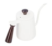 HUSHUI Caffettiera Portatile in Acciaio Inossidabile per gli Amanti del caffè Versato - Design Compatto, Manico Ergonomico in Legno, 5,9x10,6 Pollici, 1 unità (700 ml)