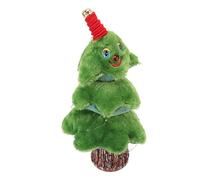 HUSHUI Canto Danza Albero di Natale Simpatico Peluche per Allegria Natalizia Interni Ed Esterni |Albero di Natale Elettrico con 8 Canzoni 18x18x37 Cm (di con ceppo danzante)