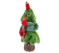 HUSHUI Canto Danza Albero di Natale Simpatico Peluche per Allegria Natalizia Interni Ed Esterni |Albero di Natale Elettrico con 8 Canzoni 18x18x37 Cm (di con ceppo di chitarra)