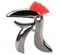 HUSHUI Capotasto per Chitarra a Forma di, Design Elegante in Lega di Zinco per Rapidi Cambi di Tono, Perfetto per gli Appassionati di Musica Folk e Pop, Colore Nero Brillante, 1 Pezzo (Nero lucido)