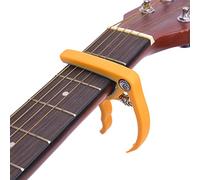 HUSHUI Capotasto per Chitarra in Plastica, Leggero, per Rimuovere il Perno del Ponte, per Chitarre Acustiche a 4~6 Corde e Ukulele, Bianco (K74 giallo)