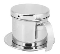 HUSHUI Caraffa per Filtro per caffè Americano Argento, Design Compatto in Acciaio Inossidabile, Perfetta per la Preparazione della Birra Fatta in Casa, Include 1 Caraffa per caffè e 1 Coperchio