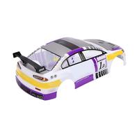 HUSHUI Carrozzeria per Auto RC, Carrozzeria in PVC Resistente in Scala 1/10 per Auto da Corsa con Passo da 26 Cm, Design Leggero, Include Ala Posteriore (Viola)