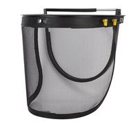 HUSHUI Casco con Protezione Facciale in Rete Intera, Visiera Resistente con Fascia Antisudore per Protezione da Giardinaggio e Silvicoltura, PP e Metallo, 1 unità
