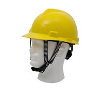 HUSHUI Casco di sicurezza con sottogola, casco di sicurezza espandibile universale, regolabile con 4 punti fissi per lavoratori edili, nero, bianco, 28 cm
