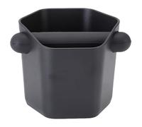 HUSHUI Cassetta per il Caffettiere, 600 Ml di Grande capacità Silenziosa Silenziosa Slip Prisma Esagonale Forma da Terra Cassa Cassa per L'accessorio per Macchine da caffè (Nero)
