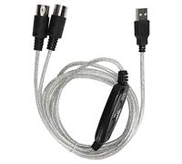 HUSHUI Cavo Midi Adattatore Cavo Midi USB Convertitore Plug and Play Durevole per Strumenti Musicali Elettronici 2 Metri
