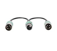 HUSHUI Cavo Sdoppiatore XLR da 30 Cm Adattatore Durevole in Lega di Zinco per Microfono e Mixer (#4)
