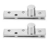 HUSHUI Cerniera a Perno Girevole 360 Gradi, 2 Pezzi, Cerniera per Porta Girevole in Acciaio Inossidabile 75 Mm, con Design a Foro per Vite Svasato, per Porta Girevole (Albero eccentrico)